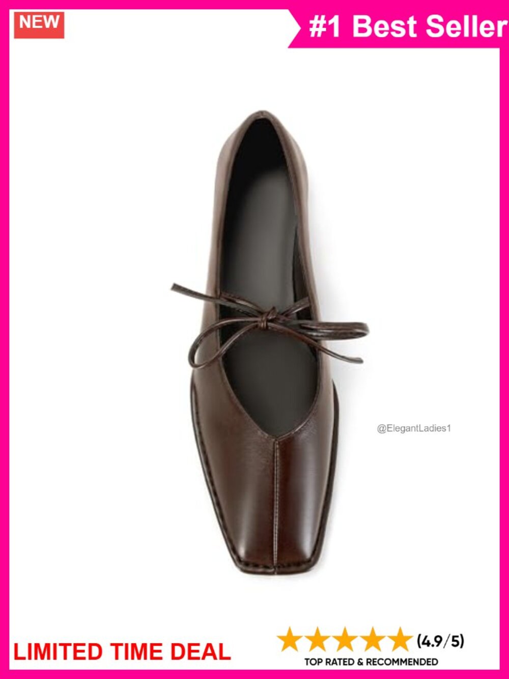 Suede Leather Ballet Flats Square Toe Lace Up Mary Jane